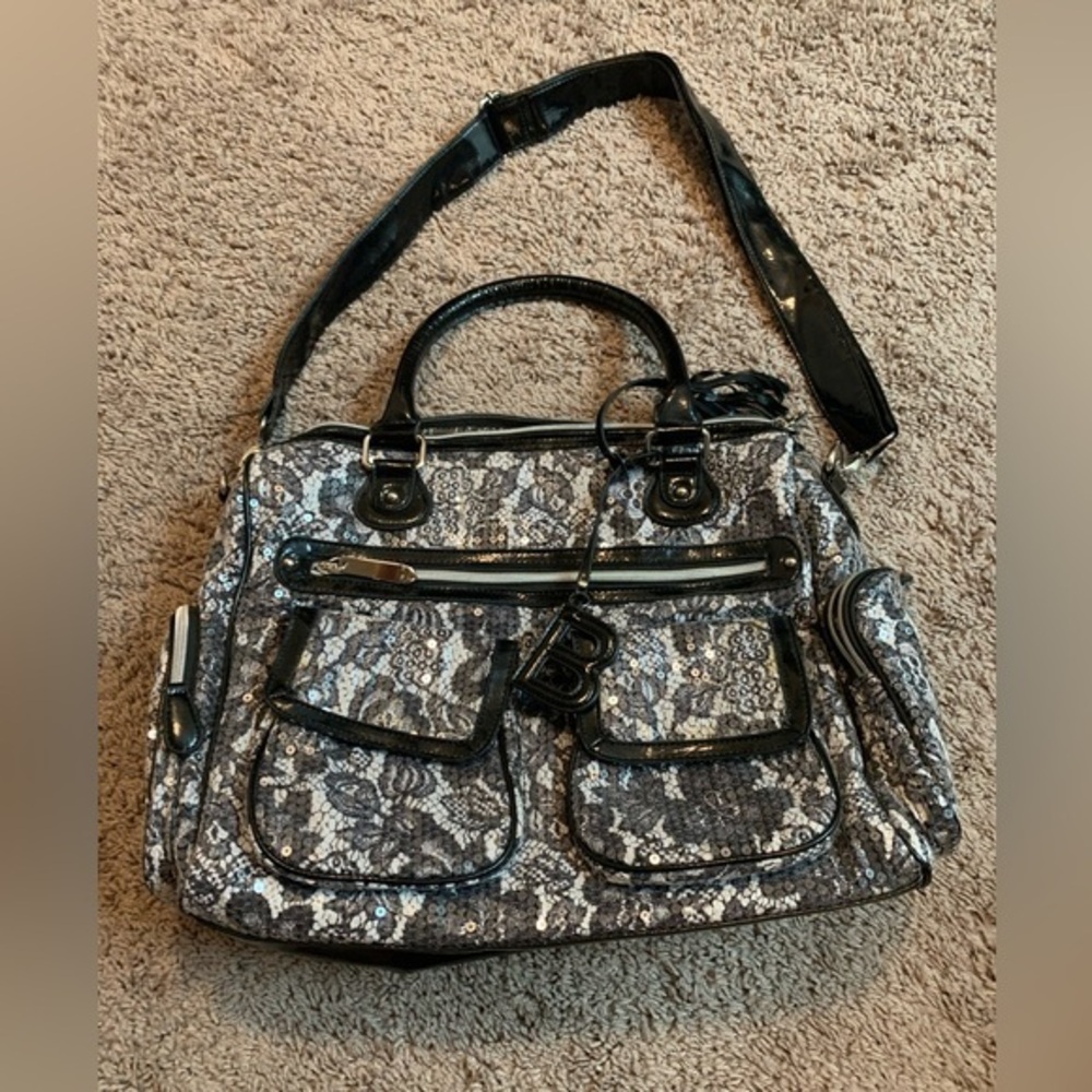 Betsey Johnson Sequin Shoulder Laptop Bag